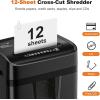 imageBonsaii 12 Sheet Paper Shredder for Home Office Heavy Duty Cross Cut Shredder with 55 Gal Pullout Bin Home Shredder for CDsCredit CardDocumentMail P4 Security Level12 Sheet 15 MinsNew Model
