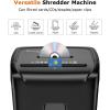 imageBonsaii 12Sheet Cross Cut Paper Shredder 55 Gal Home Office Heavy Duty Shredder for Paper Credit Card Mail Staples with Transparent Window High Security Level P4 C275A1 2 sheet 10Min CD
