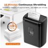 imageBonsaii 12Sheet Cross Cut Paper Shredder 55 Gal Home Office Heavy Duty Shredder for Paper Credit Card Mail Staples with Transparent Window High Security Level P4 C275A1 2 sheet 10Min CD