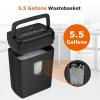 imageBonsaii 12Sheet Cross Cut Paper Shredder 55 Gal Home Office Heavy Duty Shredder for Paper Credit Card Mail Staples with Transparent Window High Security Level P4 C275A1 2 sheet 10Min CD