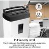 imageBonsaii 12Sheet Cross Cut Paper Shredder 55 Gal Home Office Heavy Duty Shredder for Paper Credit Card Mail Staples with Transparent Window High Security Level P4 C275A12 sheet WHTBLK