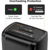 imageBonsaii 12Sheet Cross Cut Paper Shredder 55 Gal Home Office Heavy Duty Shredder for Paper Credit Card Mail Staples with Transparent Window High Security Level P4 C275A1 2 sheet 10Min CD