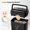 imageBonsaii 12Sheet Cross Cut Paper Shredder 55 Gal Home Office Heavy Duty Shredder for Paper Credit Card Mail Staples with Transparent Window High Security Level P4 C275A10 sheet Microcut