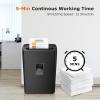 imageBonsaii 12Sheet Cross Cut Paper Shredder 55 Gal Home Office Heavy Duty Shredder for Paper Credit Card Mail Staples with Transparent Window High Security Level P4 C275A1 2 sheet