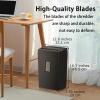 imageBonsaii 12Sheet Micro Cut Shredder P4 Security Level Shreds Paper CD Credit Card Mail Staple ampamp Clip  60 Min Continuous Use JamProof System 42 Gal Pullout BinCross cut  Black
