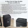 imageBonsaii 12Sheet Micro Cut Shredder P4 Security Level Shreds Paper CD Credit Card Mail Staple ampamp Clip  60 Min Continuous Use JamProof System 42 Gal Pullout BinCross cut  Black