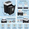imageBonsaii 12Sheet Micro Cut Shredder P4 Security Level Shreds Paper CD Credit Card Mail Staple ampamp Clip  60 Min Continuous Use JamProof System 42 Gal Pullout BinCross cut  Black