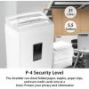 imageBonsaii 12Sheet Micro Cut Shredder P4 Security Level Shreds Paper CD Credit Card Mail Staple ampamp Clip  60 Min Continuous Use JamProof System 42 Gal Pullout BinCross cut  White