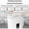 imageBonsaii 12Sheet Micro Cut Shredder P4 Security Level Shreds Paper CD Credit Card Mail Staple ampamp Clip  60 Min Continuous Use JamProof System 42 Gal Pullout BinCross cut  White