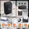 imageBonsaii 12Sheet Micro Cut Shredder P4 Security Level Shreds Paper CD Credit Card Mail Staple ampamp Clip  60 Min Continuous Use JamProof System 42 Gal Pullout BinCross cut  Black