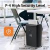 imageBonsaii 12Sheet Micro Cut Shredder P4 Security Level Shreds Paper CD Credit Card Mail Staple ampamp Clip  60 Min Continuous Use JamProof System 42 Gal Pullout BinCross cut  Black