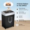 imageBonsaii 12Sheet Micro Cut Shredder P4 Security Level Shreds Paper CD Credit Card Mail Staple ampamp Clip  60 Min Continuous Use JamProof System 42 Gal Pullout BinCross cut  Black
