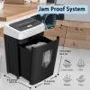 imageBonsaii 12Sheet Micro Cut Shredder P4 Security Level Shreds Paper CD Credit Card Mail Staple ampamp Clip  60 Min Continuous Use JamProof System 42 Gal Pullout BinCross cut  Black