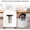 imageBonsaii 12Sheet Micro Cut Shredders for Home Office 60 Minute P4 Security Level Paper Shredder for CD Credit Card Mails Staple Clip with JamProof System ampamp 42 Gal Pullout Bin C266B12 Sheet60Mins White