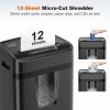 imageBonsaii 12Sheet MicroCut Paper Shredders for Home Office Heavy Duty Document Shredder with 55 Gallon Pullout Bin for CDCredit CardStaple 30 Mins Continuous Run Time P4 High Security C282B