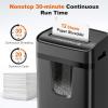 imageBonsaii 12Sheet MicroCut Paper Shredders for Home Office Heavy Duty Document Shredder with 55 Gallon Pullout Bin for CDCredit CardStaple 30 Mins Continuous Run Time P4 High Security C282B