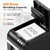 imageBonsaii 200Sheet Auto Feed Paper Shredder 60 Minutes Nonstop Heavy Duty Shredders 81 Gallon Large Bin Office Document Shredder MicroCutHigh Security P4 Commercial Grade Shredder C283A200Sheet Auto Feed