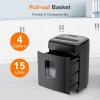 imageBonsaii 8 Sheet High Security Micro Cut Paper Shredder with 4 Gallon Pullout Basket Credit CardsMailStaplesClips Shredder for Home Office Use C206G8 Sheet