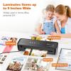 imageBonsaii Laminator 9 Inch 4 in1 Thermal Laminator Machine Never Jam Technology with 40 Laminting Sheets Paper Cutter Corner Rounder for Home Office School BusinessBlack  5 Pouches