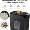 imageBonsaii Paper Shredder 34 Gals Wastebasket 56 Sheet Crosscut Shredder for Home UseBlack 5x14mm Particlecut