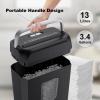 imageBonsaii Paper Shredder 34 Gals Wastebasket 56 Sheet Crosscut Shredder for Home UseBlack 5x18mm Crosscut Original