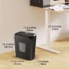 imageBonsaii Paper Shredder 34 Gals Wastebasket 56 Sheet Crosscut Shredder for Home UseBlack Crosscut Upgrage