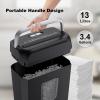 imageBonsaii Paper Shredder 34 Gals Wastebasket 56 Sheet Crosscut Shredder for Home UseBlack Crosscut Upgrage