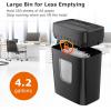 imageBonsaii Paper Shredder 8Sheet Crosscut Shredder with 42 Gallon Bin Shred Credit CardMailStapleClip P4 Security Level Document Shredder with Handle for Home Office C261CMicrocut 6 Sheet
