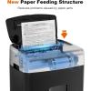 imageBonsaii Paper Shredder for Office 110Sheet Autofeed Heavy Duty Shredder for Home Office Use 30 MinutesMicro CutP4 High Security Level6 Gallon Large Bin110Sheet Autofeed