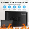 imageBonsaii Safe 06 Cubic Safe Box with Electronic Keypad Removable Shelf for Valuables Jewelry and Documents in Home Hotel or Business 984quot x 1378quot x 984quot Inches SF002060 cuftwith bag