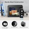 imageBonsaii Safe Box with Electronic Keypad Steel Security Lock Box with Key 023 Cubic Feet 906quot W x 669quot D x 669quot H Small Hidden Safe for Cash JewelryElectronic Lock