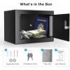 imageBonsaii Safe Box with Electronic Keypad Steel Security Lock Box with Key 023 Cubic Feet 906quot W x 669quot D x 669quot H Small Hidden Safe for Cash JewelryKey Lock