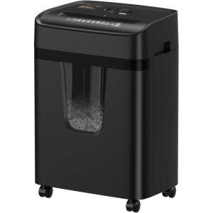 imageBonsaii 12 Sheet Paper Shredder for Home Office Heavy Duty Cross Cut Shredder with 55 Gal Pullout Bin Home Shredder for CDsCredit CardDocumentMail P4 Security Level12 Sheet 15 Mins