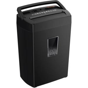 imageBonsaii 12Sheet Cross Cut Paper Shredder 55 Gal Home Office Heavy Duty Shredder for Paper Credit Card Mail Staples with Transparent Window High Security Level P4 C275A1 2 sheet
