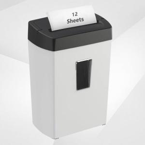 imageBonsaii 12Sheet Micro Cut Shredder P4 Security Level Shreds Paper CD Credit Card Mail Staple ampamp Clip  60 Min Continuous Use JamProof System 42 Gal Pullout BinCross cut  Black  White