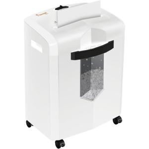 imageBonsaii 12Sheet Micro Cut Shredders for Home Office 60 Minute P4 Security Level Paper Shredder for CD Credit Card Mails Staple Clip with JamProof System ampamp 42 Gal Pullout Bin C266B12 Sheet60Mins White