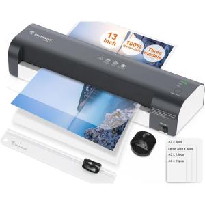 imageBonsaii 13 Inch Laminator Machine with Never Jam Technology Laminator Machine 11x17 Inch with Laminating Sheets Laminating Machine for Home Office and Classroom Organization Supplies  L318A13 Inch  40 Pouches