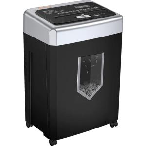 imageBonsaii 15Sheet Office Paper Shredder 40 Mins Heavy Duty Shredder for Home Office Crosscut Shreder with AntiJam System ampamp P4 High Security Supports CDCredit CardsStaple5 Gal Pullout Bin C169B1 5 Sheet40 mins
