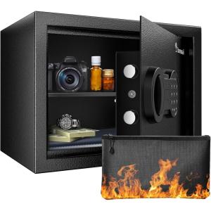 imageBonsaii Safe 06 Cubic Safe Box with Electronic Keypad Removable Shelf for Valuables Jewelry and Documents in Home Hotel or Business 984quot x 1378quot x 984quot Inches SF002060 cuftwith bag