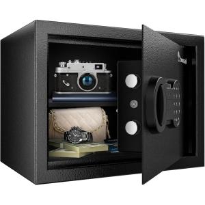 imageBonsaii Safe 06 Cubic Safe Box with Electronic Keypad Removable Shelf for Valuables Jewelry and Documents in Home Hotel or Business 984quot x 1378quot x 984quot Inches SF002060 cuft Standard
