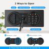 imageBonsaii Safe with Electronic Keypad Steel Security Lock Box with Key 023 Cubic Feet 906quot W x 669quot D x 669quot H Small Hidden Safe for Cash JewelryElectronic Lock with Batteries