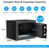 imageBonsaii Safe with Electronic Keypad Steel Security Lock Box with Key 023 Cubic Feet 906quot W x 669quot D x 669quot H Small Hidden Safe for Cash JewelryElectronic Lock with Batteries