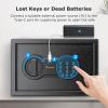 imageBonsaii Safe Box for Home With Electronic Digital Keypad  026 Cubic Feet Small Hidden Safe Steel Construction for Hotel Office Business  673quot x 1024quot x 673quot026 cuft New Model