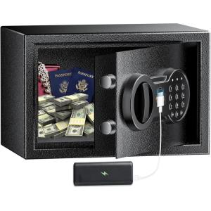 imageBonsaii Safe Box for Home With Electronic Digital Keypad  026 Cubic Feet Small Hidden Safe Steel Construction for Hotel Office Business  673quot x 1024quot x 673quot026 cuft New Model