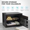 imageBonsaii 06 Cubic Fingerprint Safe Box Biometric Security Safe with Electronic Keypad amp Removable Shelf for Valuables Jewelry Documents Home Office Hotel Use 984 x 1378 x 984 SF002