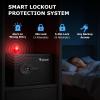 imageBonsaii 06 Cubic Fingerprint Safe Box Biometric Security Safe with Electronic Keypad amp Removable Shelf for Valuables Jewelry Documents Home Office Hotel Use 984 x 1378 x 984 SF002