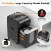 imageBonsaii 200Sheet Auto Feed Paper Shredder 60Min Nonstop Heavy Duty Shredders for Office 81Gal Bin P4 High Security Micro Cut Large Commercial Paper Shredder for Business C283ABlack