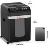 imageBonsaii 200Sheet Auto Feed Paper Shredder 60Min Nonstop Heavy Duty Shredders for Office 81Gal Bin P4 High Security Micro Cut Large Commercial Paper Shredder for Business C283ABlack