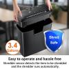 imageBonsaii 5Sheet Crosscut Shredder Perfect for Home or Office Use Shreds Paper Credit Cards Staples amp Clips 34Gallon Bin WhiteBlueBlack
