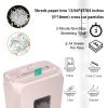 imageBonsaii 5Sheet Crosscut Shredder Perfect for Home or Office Use Shreds Paper Credit Cards Staples amp Clips 34Gallon Bin WhiteBluePink